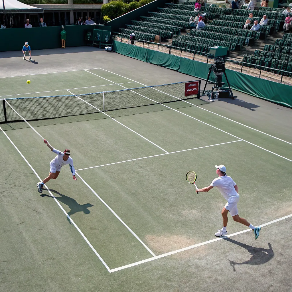 tennis court view